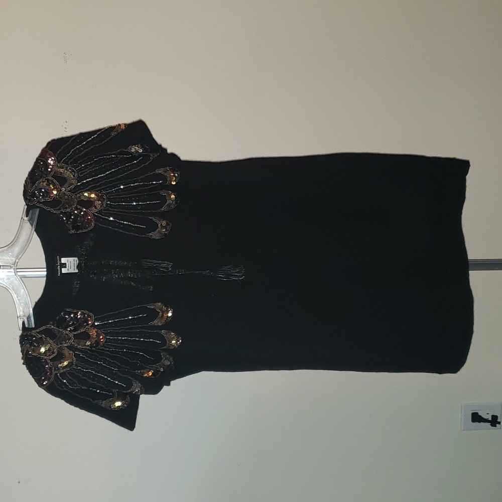 Nanette Lepore Sequin Tunic Black size L